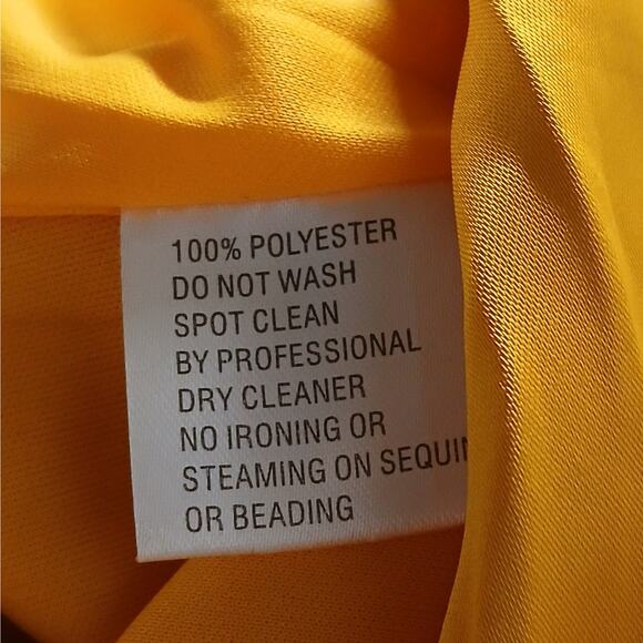 Mac Duggal Formal Evening Gown Womens Plus 16 Gold Maxi Dress Wedding Party - Picture 12 of 13